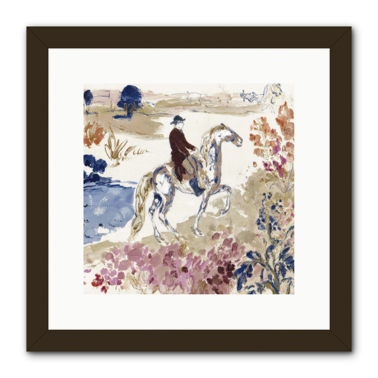 Where Mountains Meet -- Framed Print - Black 12x12