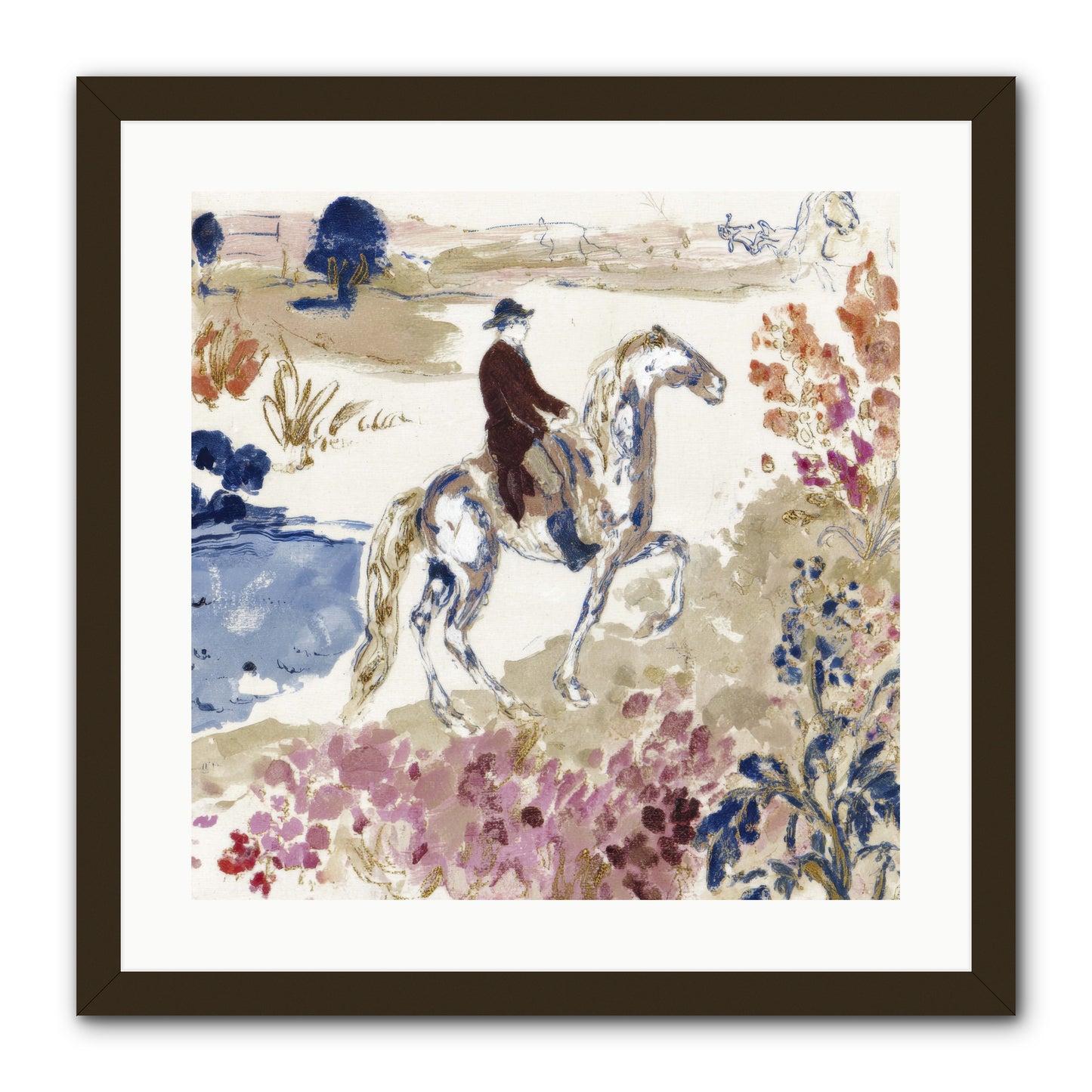 Where Mountains Meet -- Framed Print - Black 20x20