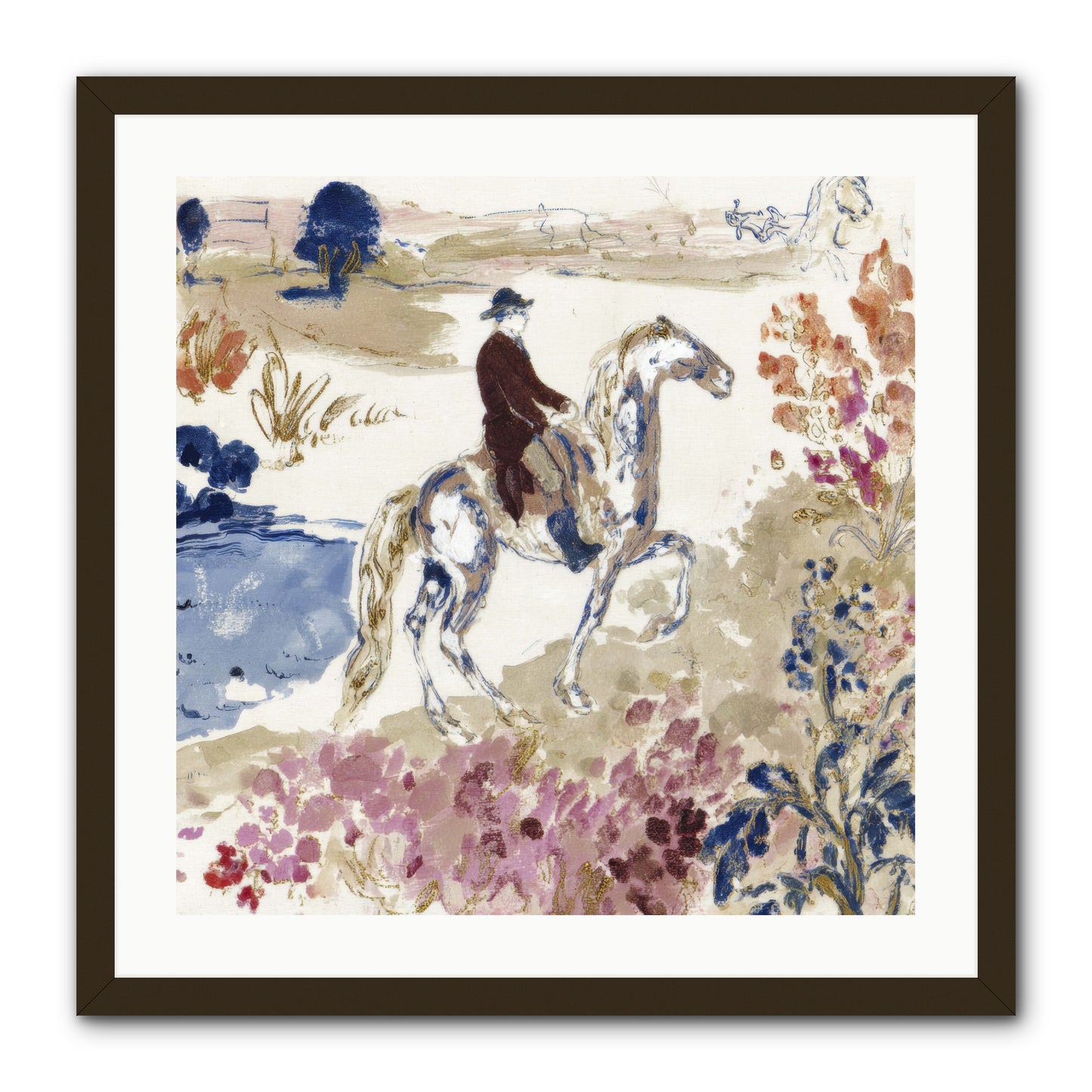 Where Mountains Meet -- Framed Print - Black 24x24