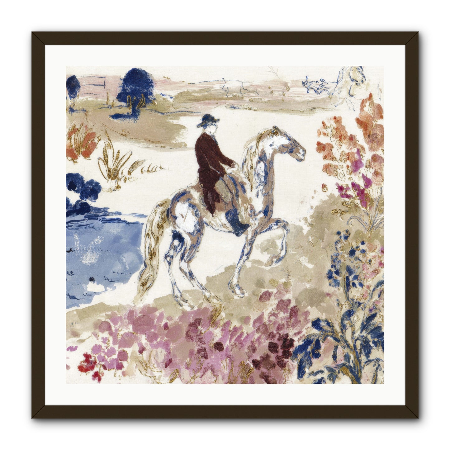 Where Mountains Meet -- Framed Print - Black 30x30