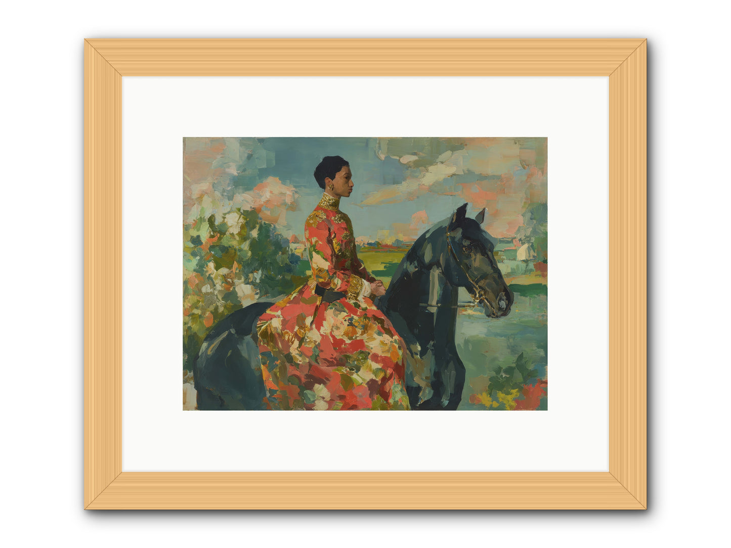 Where Peace Meets Pasture -- Framed Print - Natural 12x9