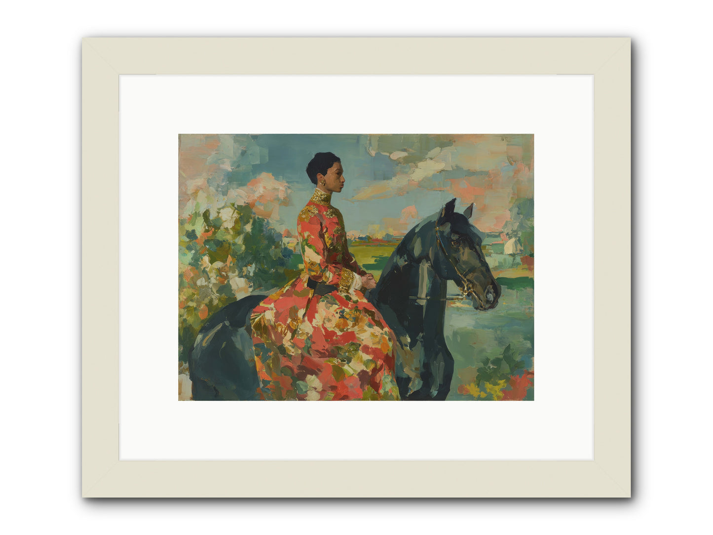 Where Peace Meets Pasture -- Framed Print - White 12x9