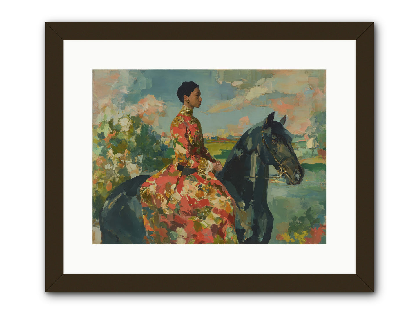 Where Peace Meets Pasture -- Framed Print - Black 16x12