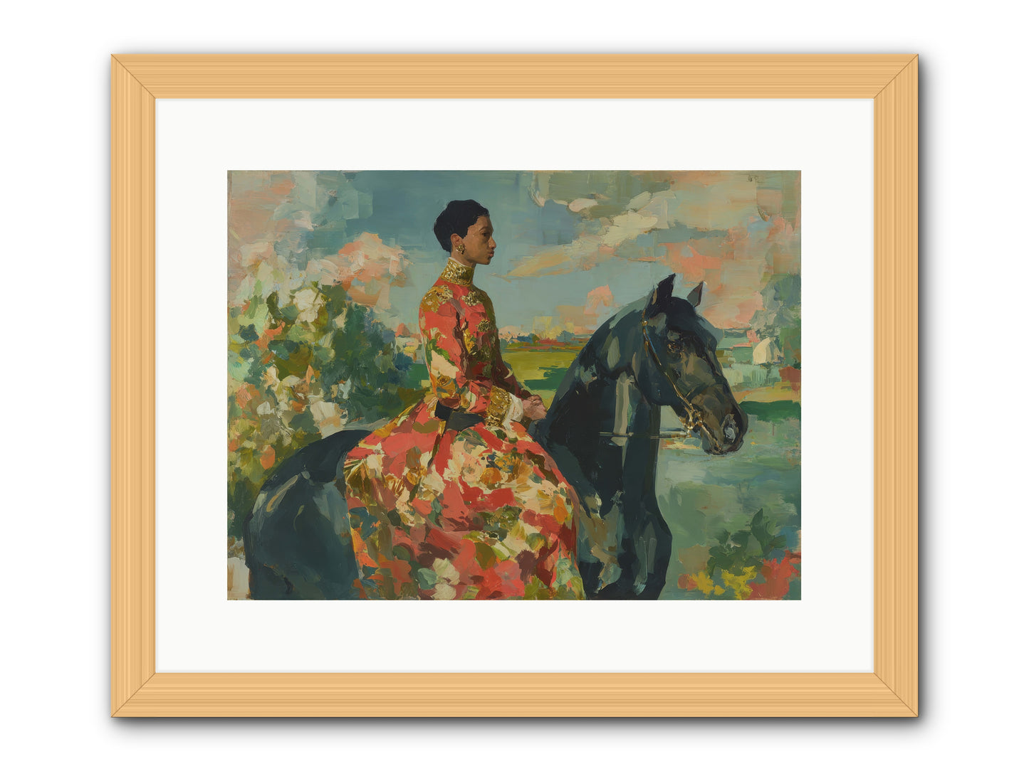 Where Peace Meets Pasture -- Framed Print - Natural 16x12