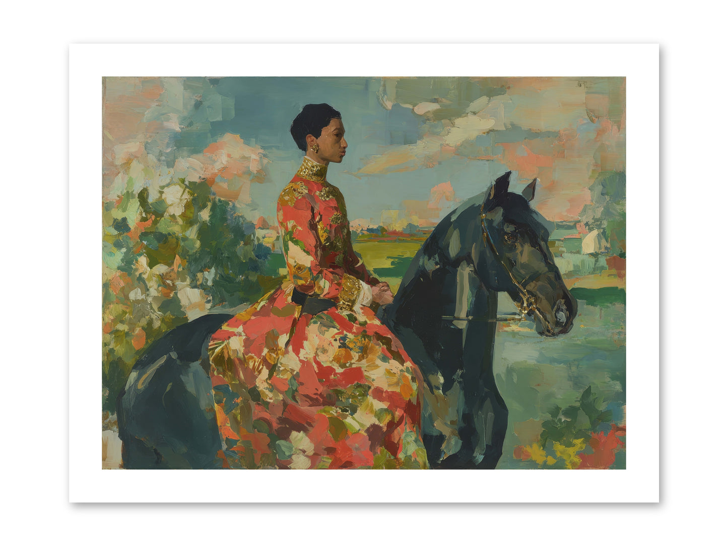 Where Peace Meets Pasture -- Loose Canvas Print 16x12