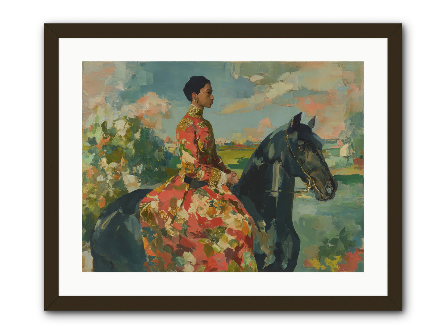 Where Peace Meets Pasture -- Framed Print - Black 24x18
