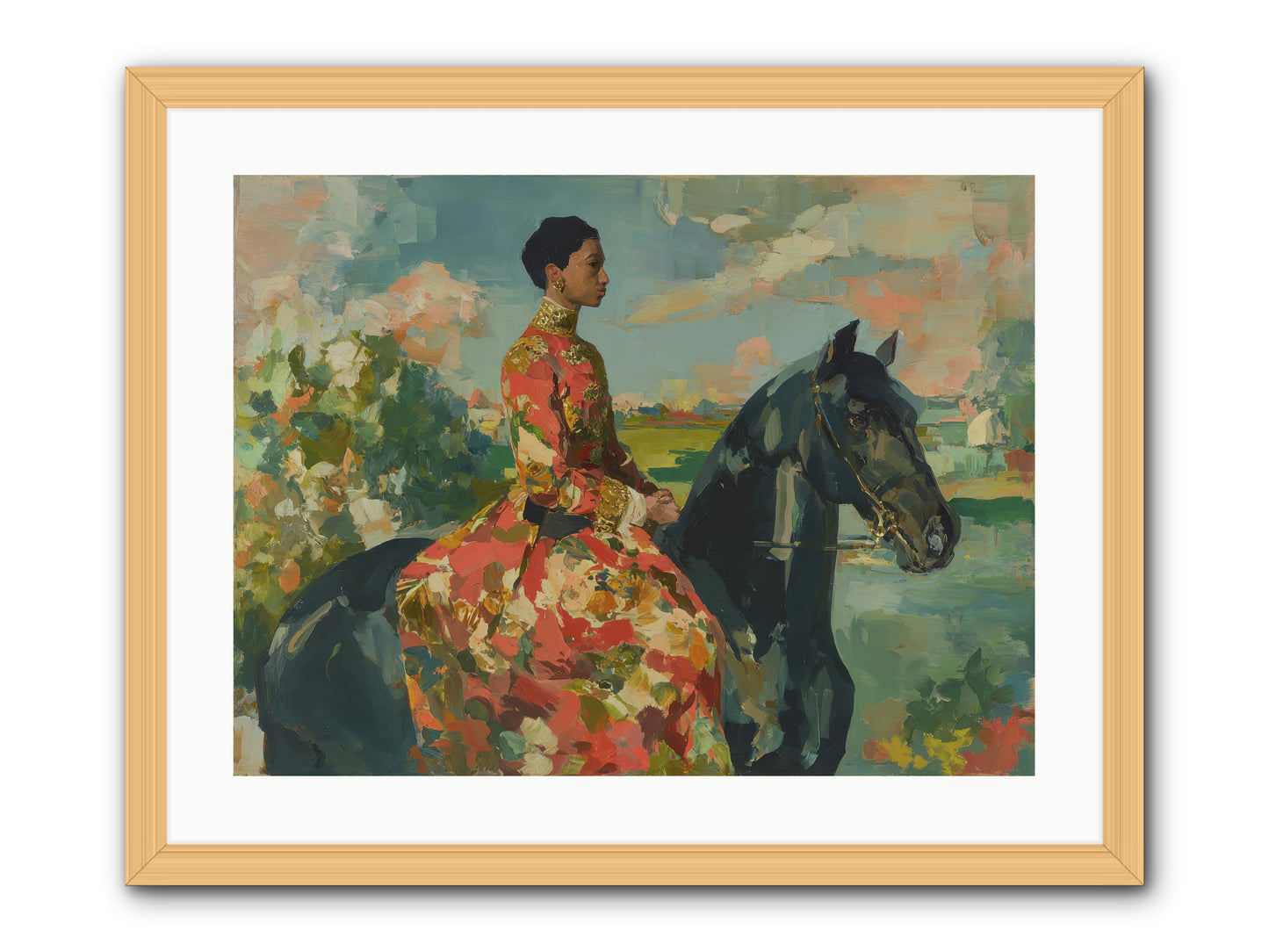Where Peace Meets Pasture -- Framed Print - Natural 24x18