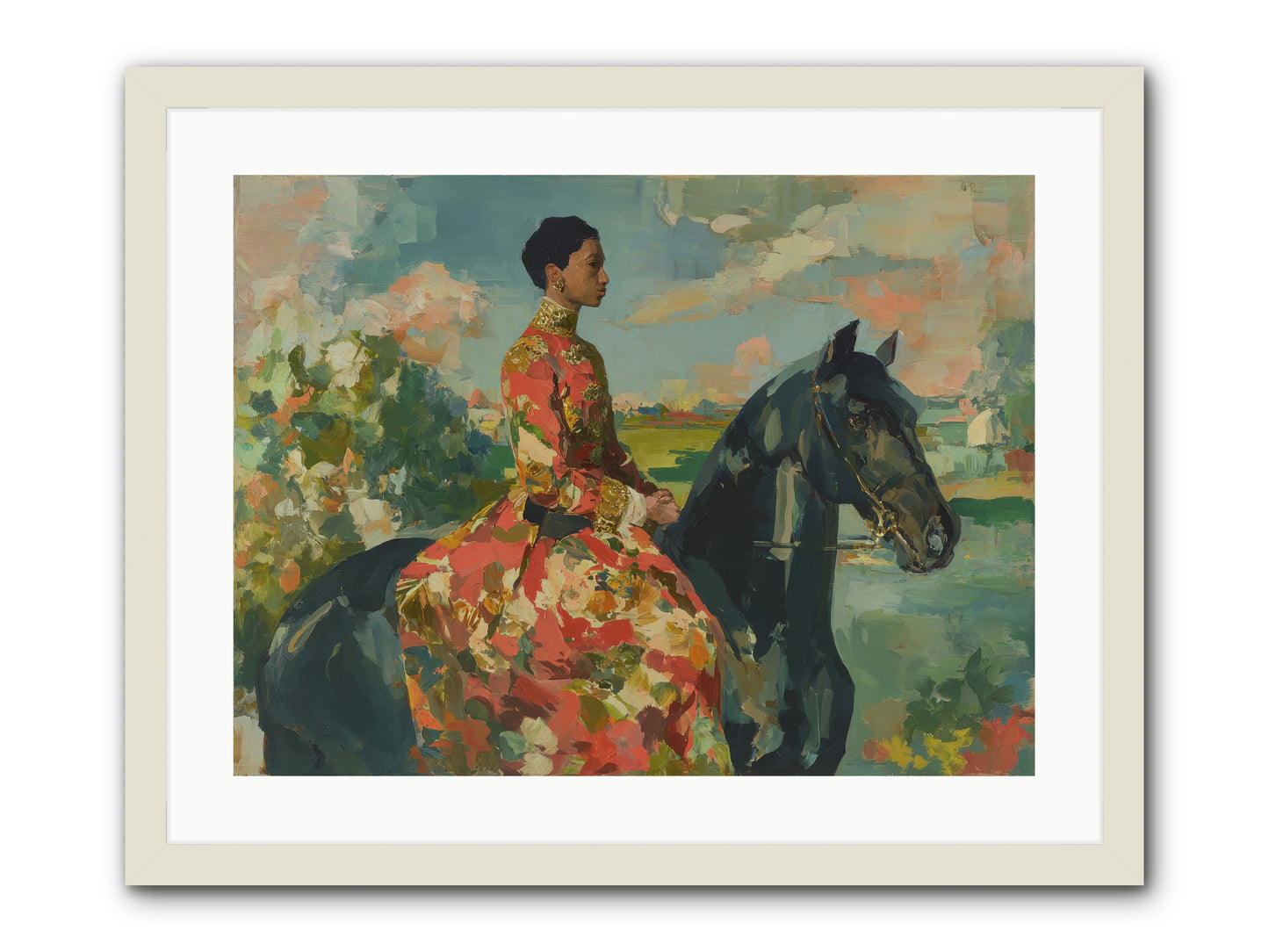 Where Peace Meets Pasture -- Framed Print - White 24x18