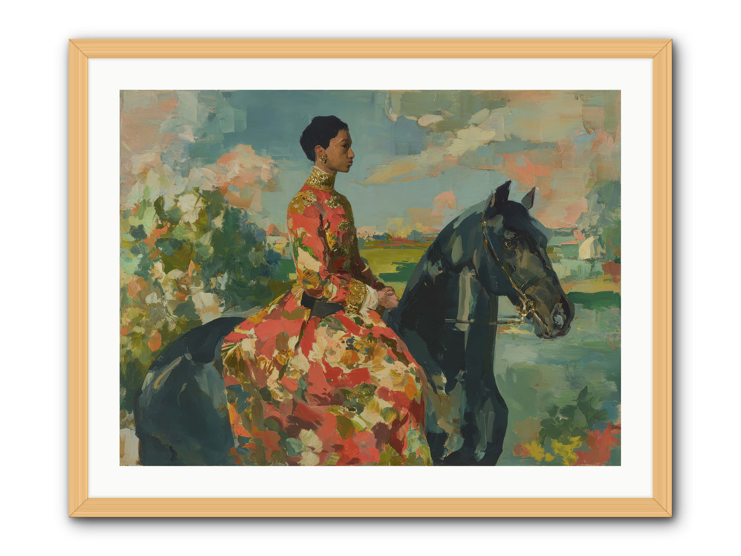 Where Peace Meets Pasture -- Framed Print - Natural 32x24