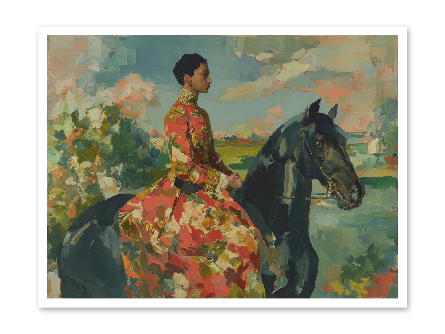 Where Peace Meets Pasture -- Loose Canvas Print 40x30