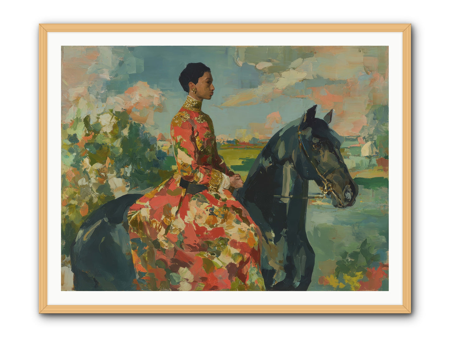 Where Peace Meets Pasture -- Framed Print - Natural 48x36