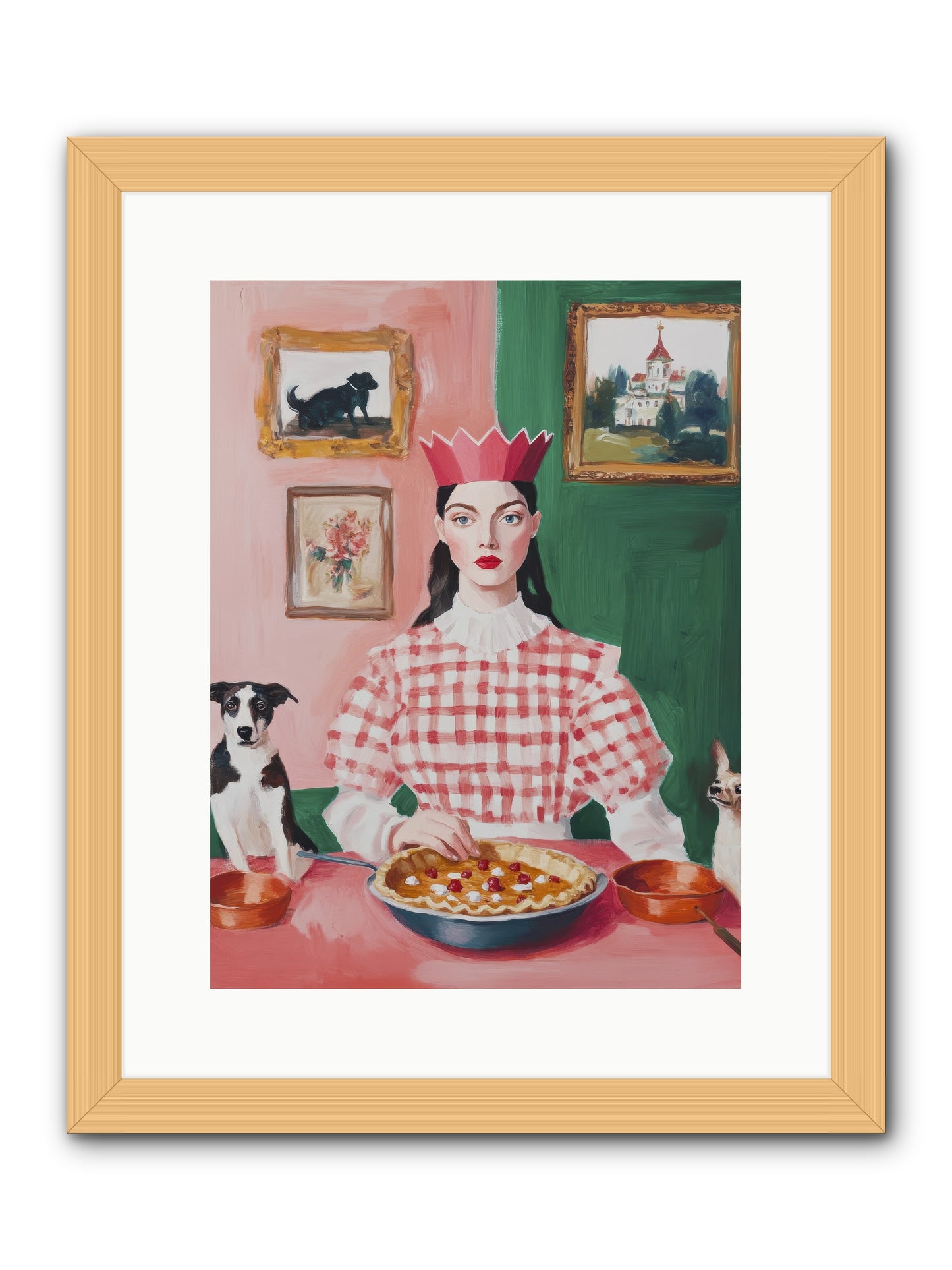 Where Pie Becomes Poetry -- Framed Print - Natural 12x16