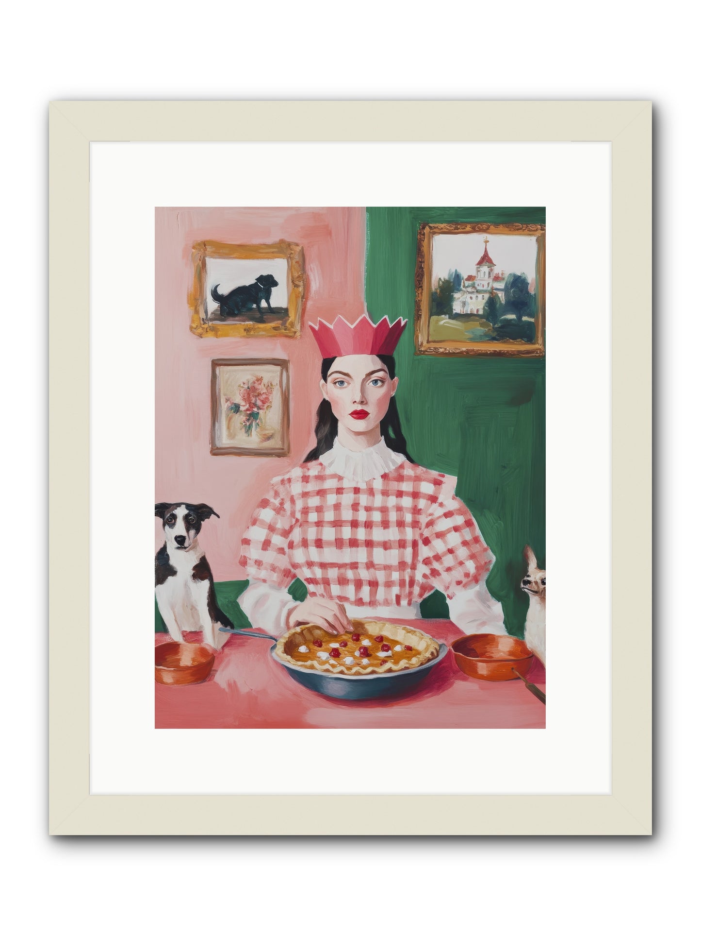 Where Pie Becomes Poetry -- Framed Print - White 12x16