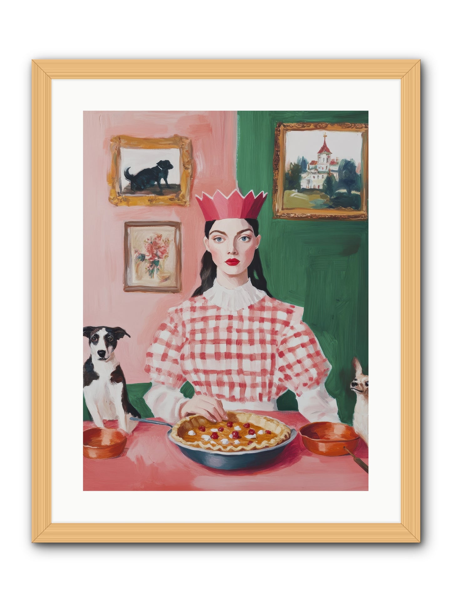 Where Pie Becomes Poetry -- Framed Print - Natural 18x24