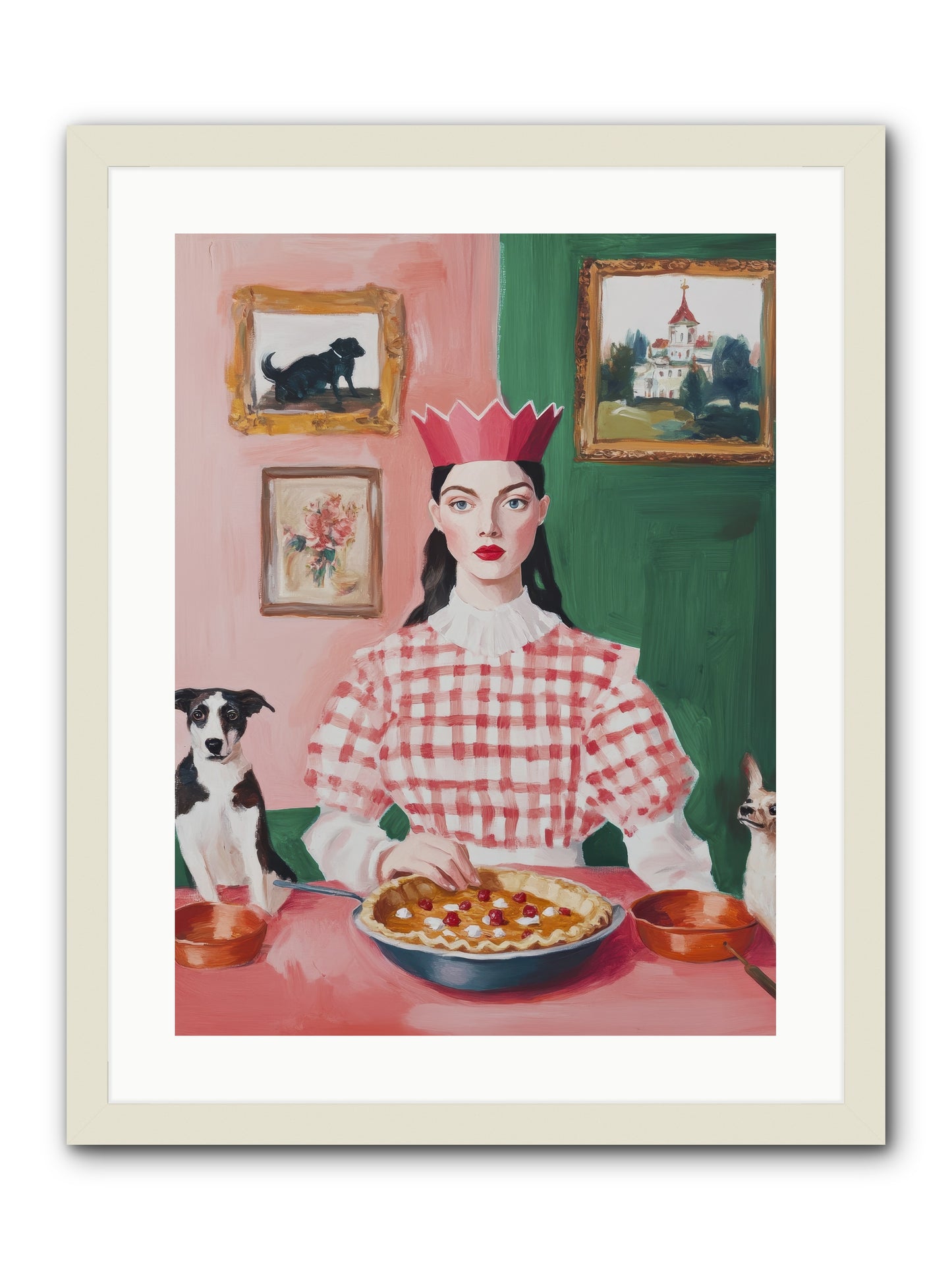Where Pie Becomes Poetry -- Framed Print - White 18x24