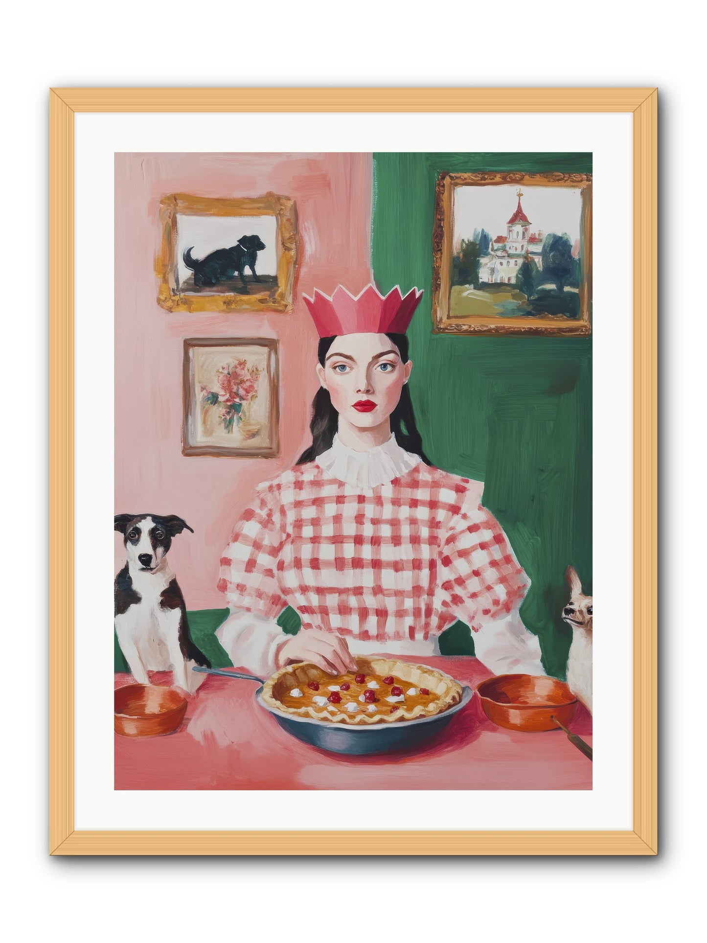 Where Pie Becomes Poetry -- Framed Print - Natural 24x32