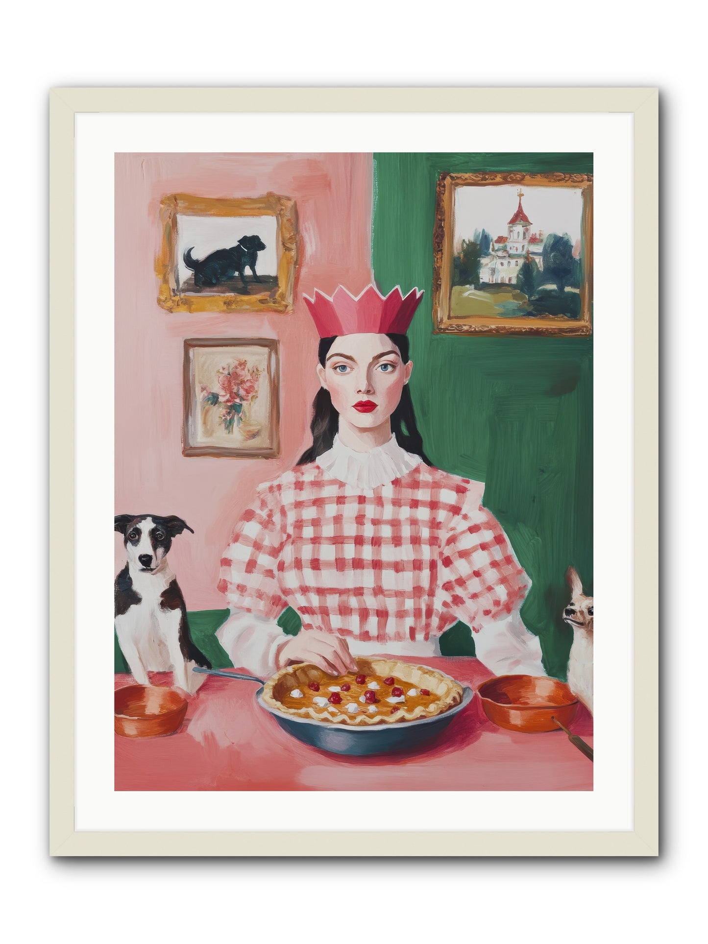 Where Pie Becomes Poetry -- Framed Print - White 24x32