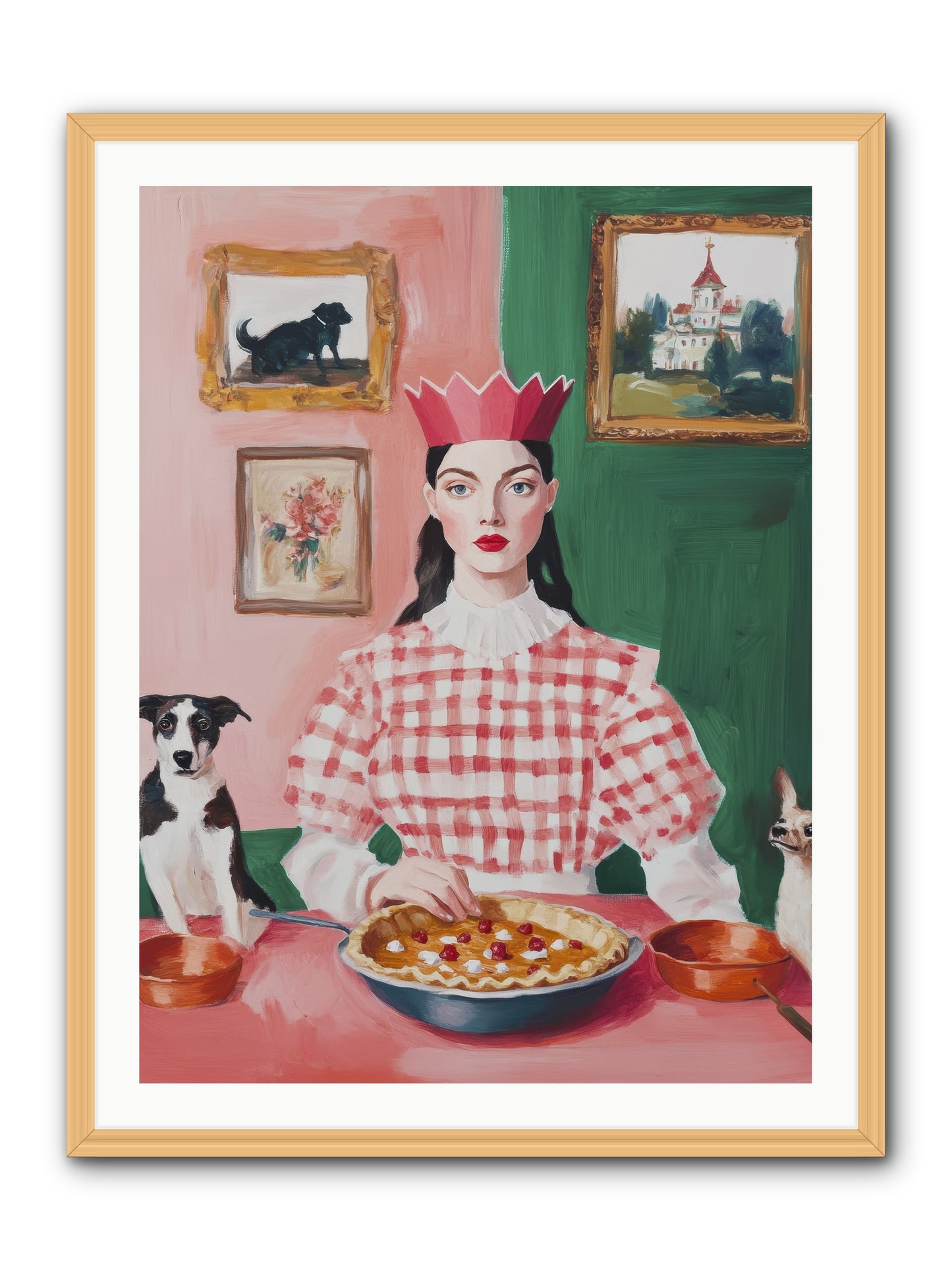 Where Pie Becomes Poetry -- Framed Print - Natural 30x40