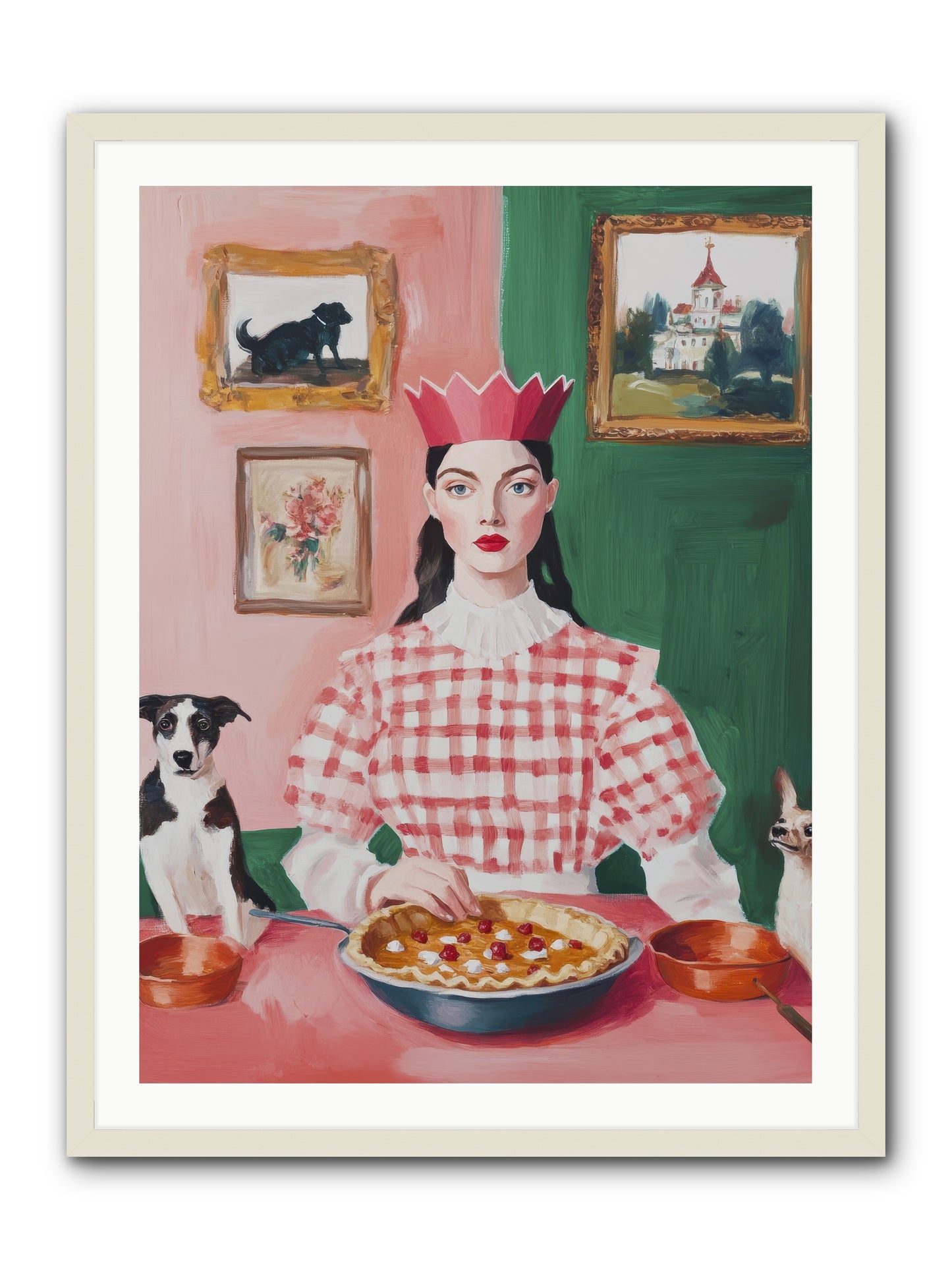 Where Pie Becomes Poetry -- Framed Print - White 30x40