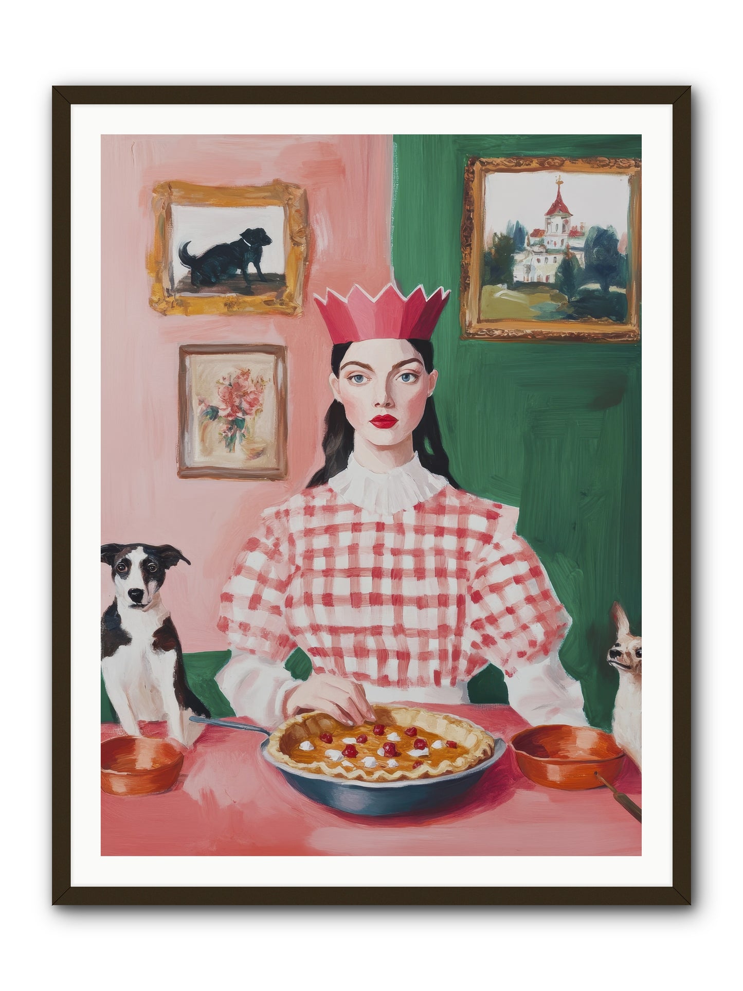 Where Pie Becomes Poetry -- Framed Print - Black 36x48