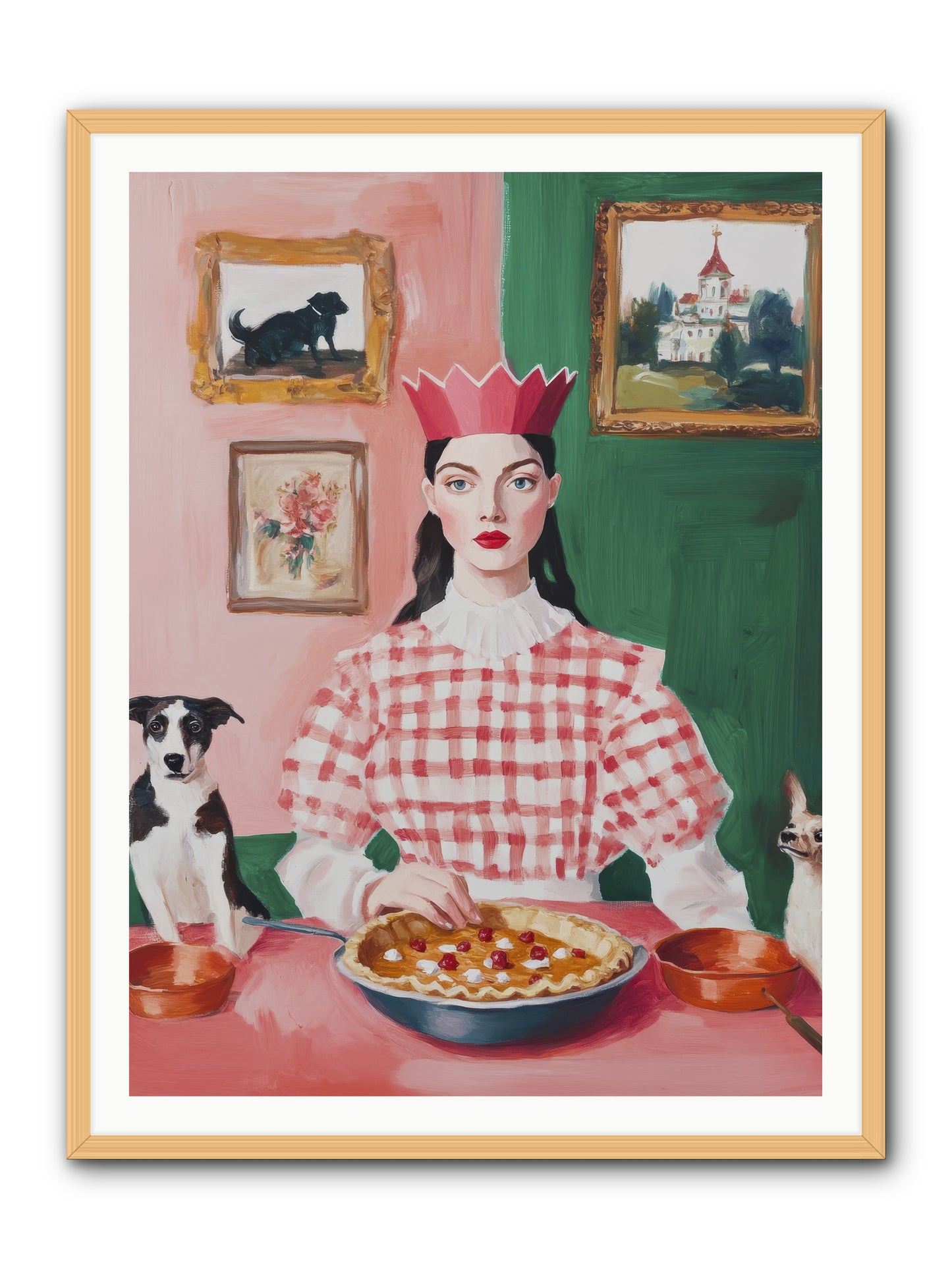 Where Pie Becomes Poetry -- Framed Print - Natural 36x48