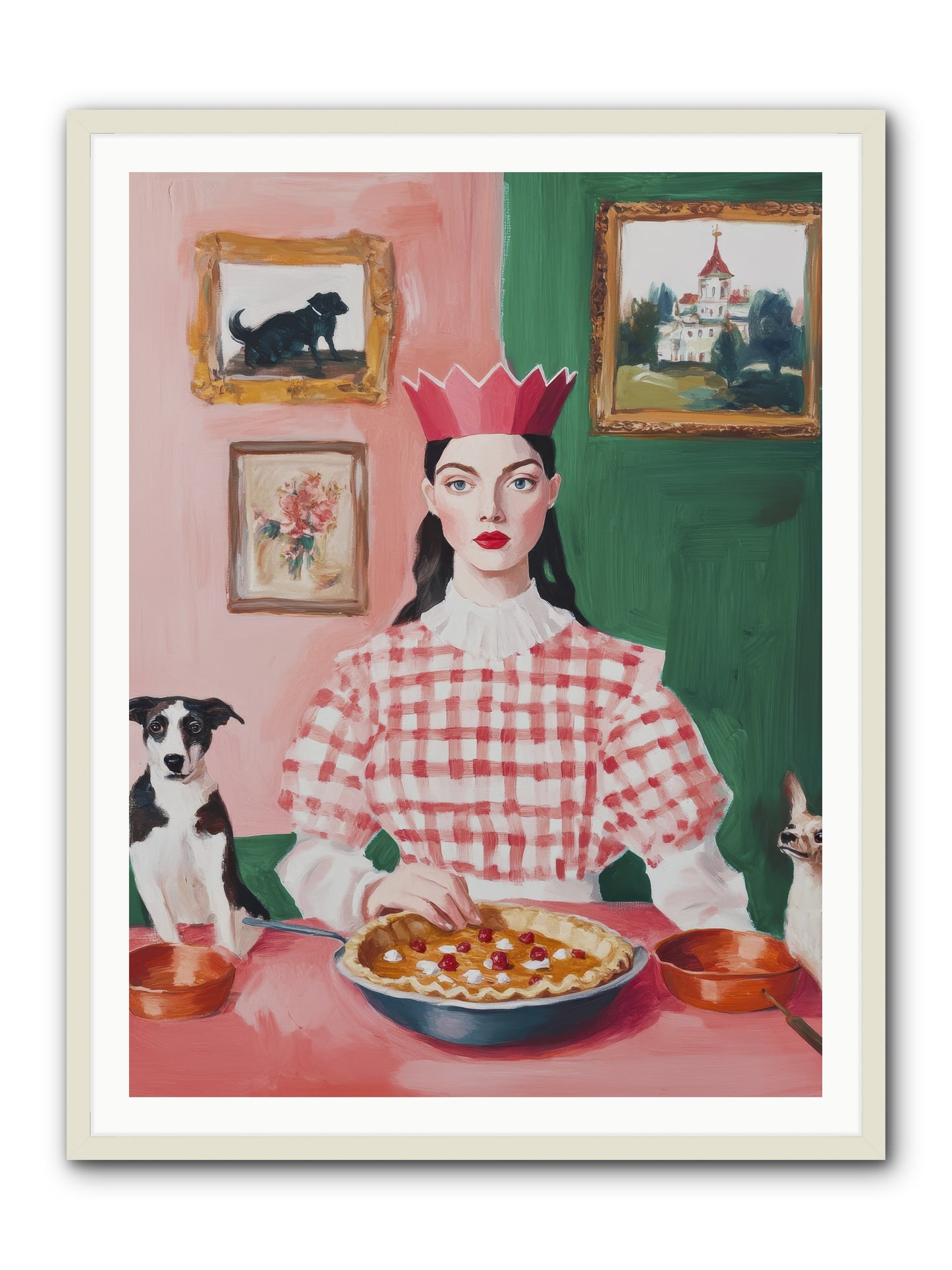 Where Pie Becomes Poetry -- Framed Print - White 36x48