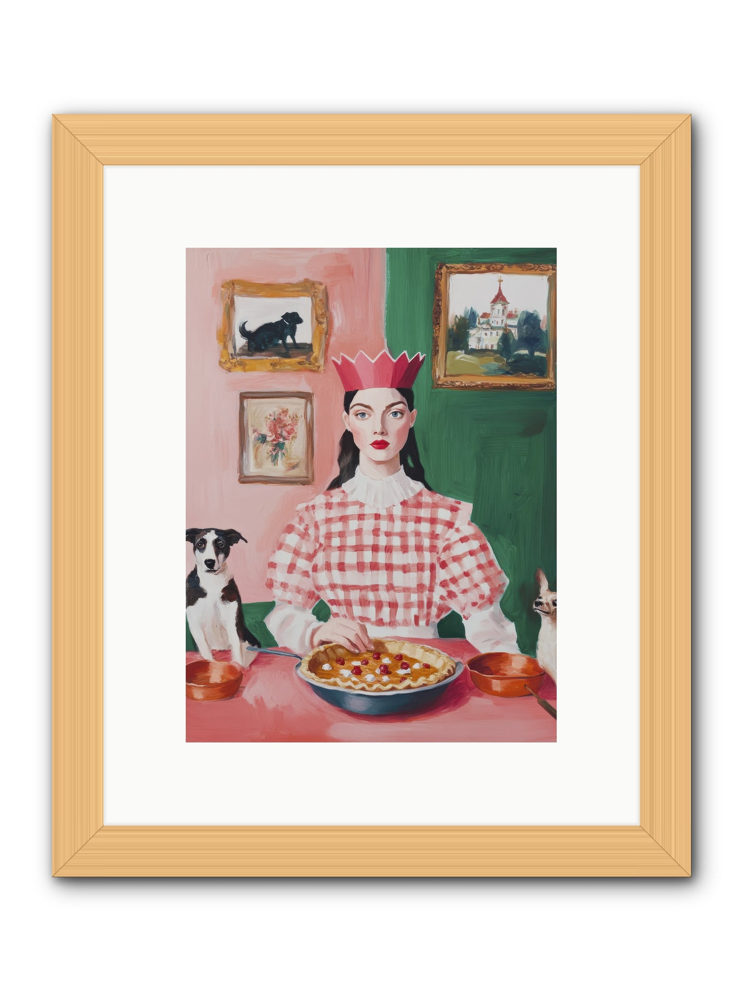 Where Pie Becomes Poetry -- Framed Print - Natural 9x12
