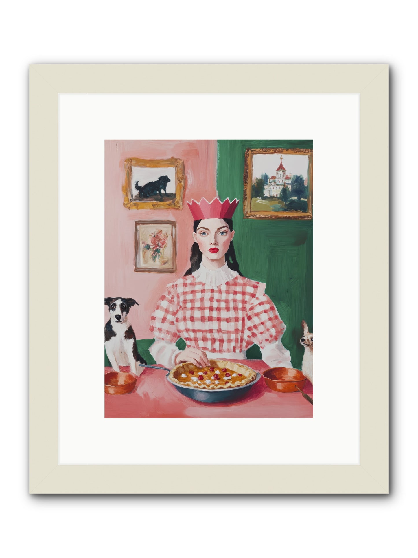Where Pie Becomes Poetry -- Framed Print - White 9x12