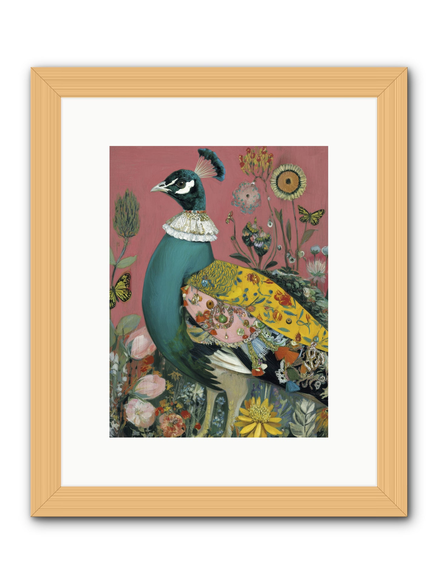 Where Rubies Grow on Vines -- Framed Print - Natural 9x12