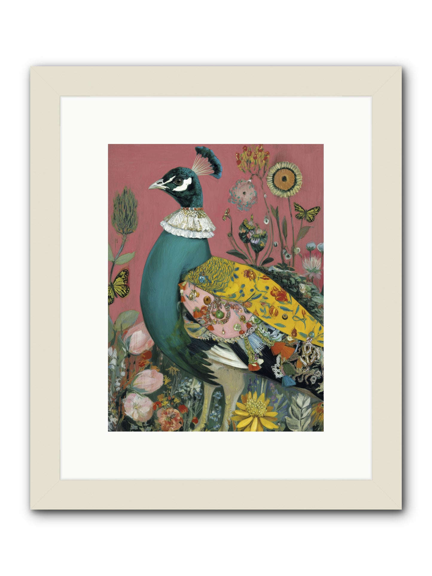 Where Rubies Grow on Vines -- Framed Print - White 9x12