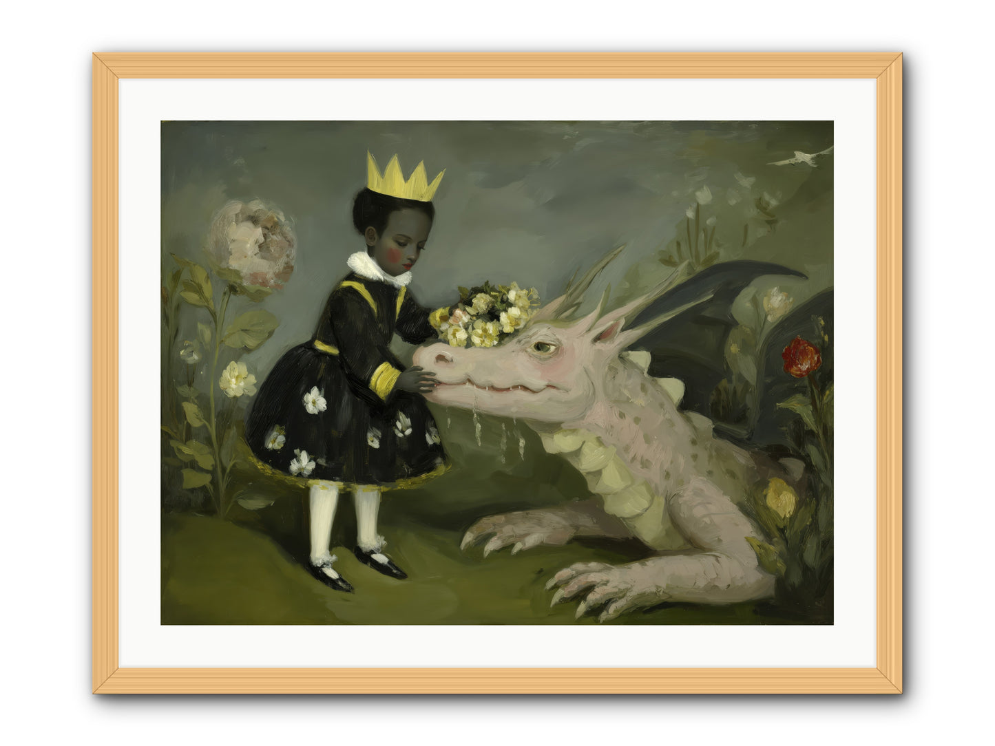 Where Scales Meet Wonder -- Framed Print - Natural 32x24