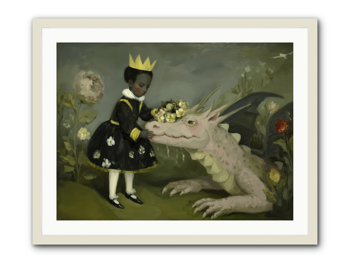 Where Scales Meet Wonder -- Framed Print - White 32x24