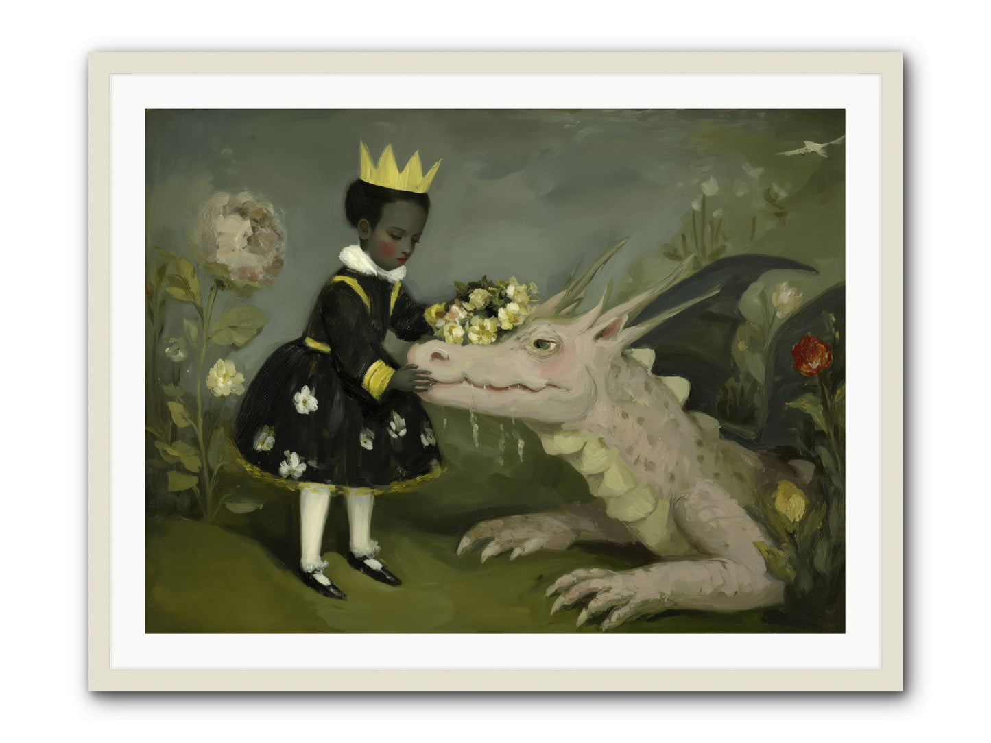 Where Scales Meet Wonder -- Framed Print - White 40x30