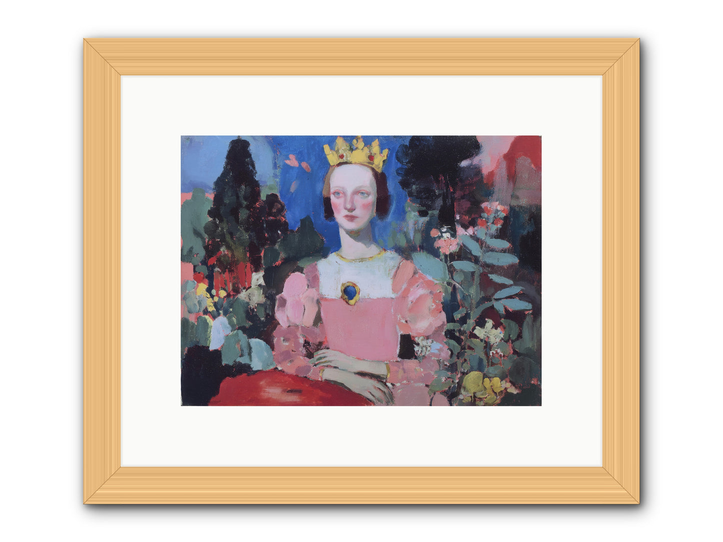 Where She Wandered -- Framed Print - Natural 12x9