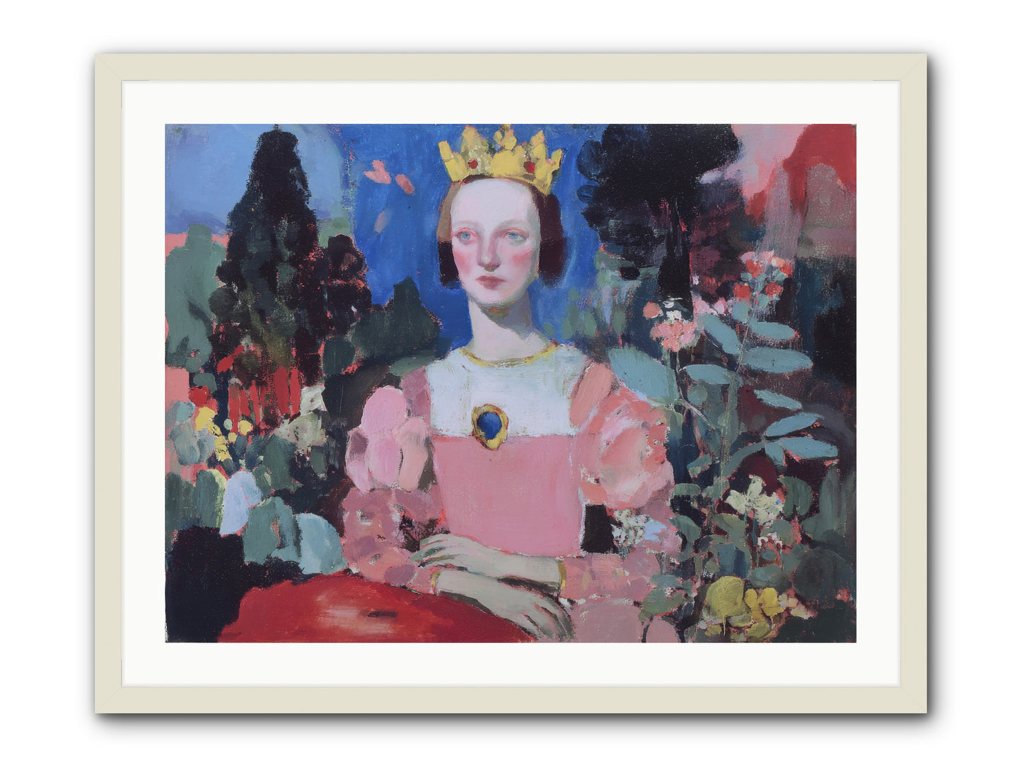 Where She Wandered -- Framed Print - White 32x24