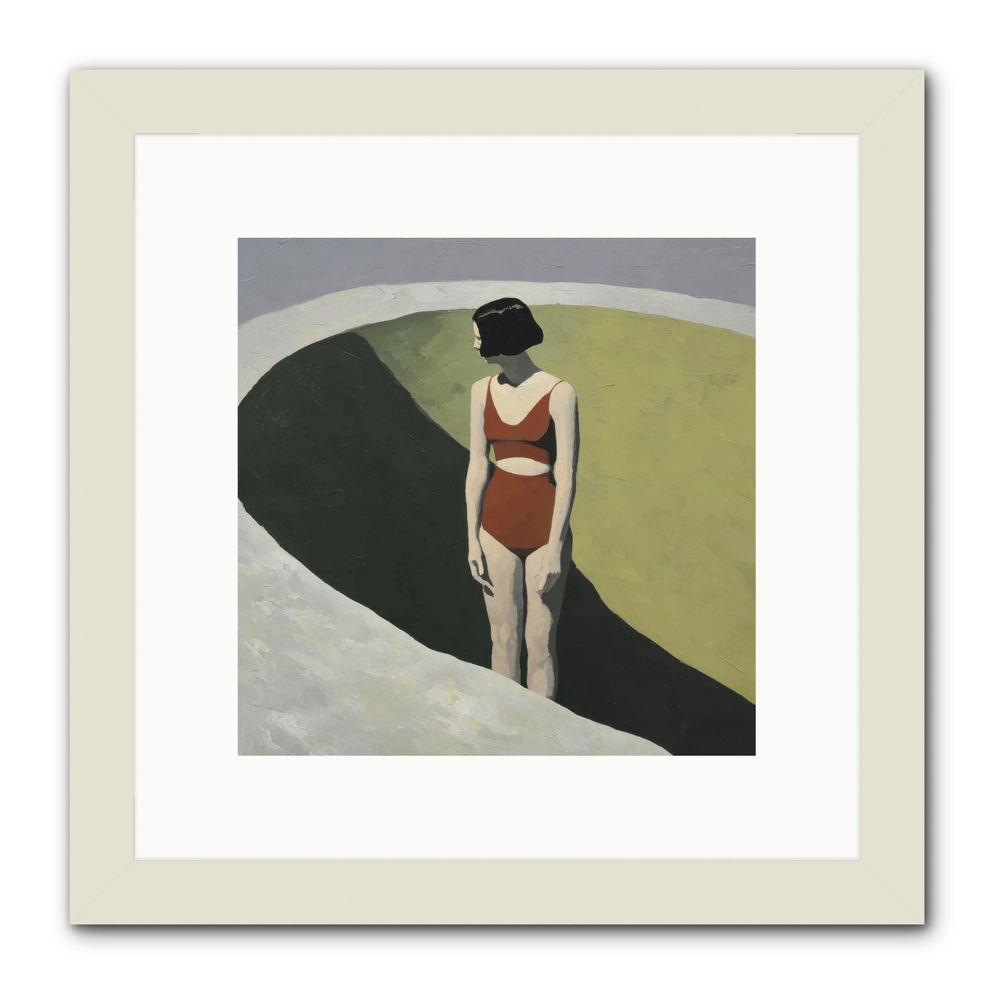 Where Solitude Meets Certainty -- Framed Print - White 10x10