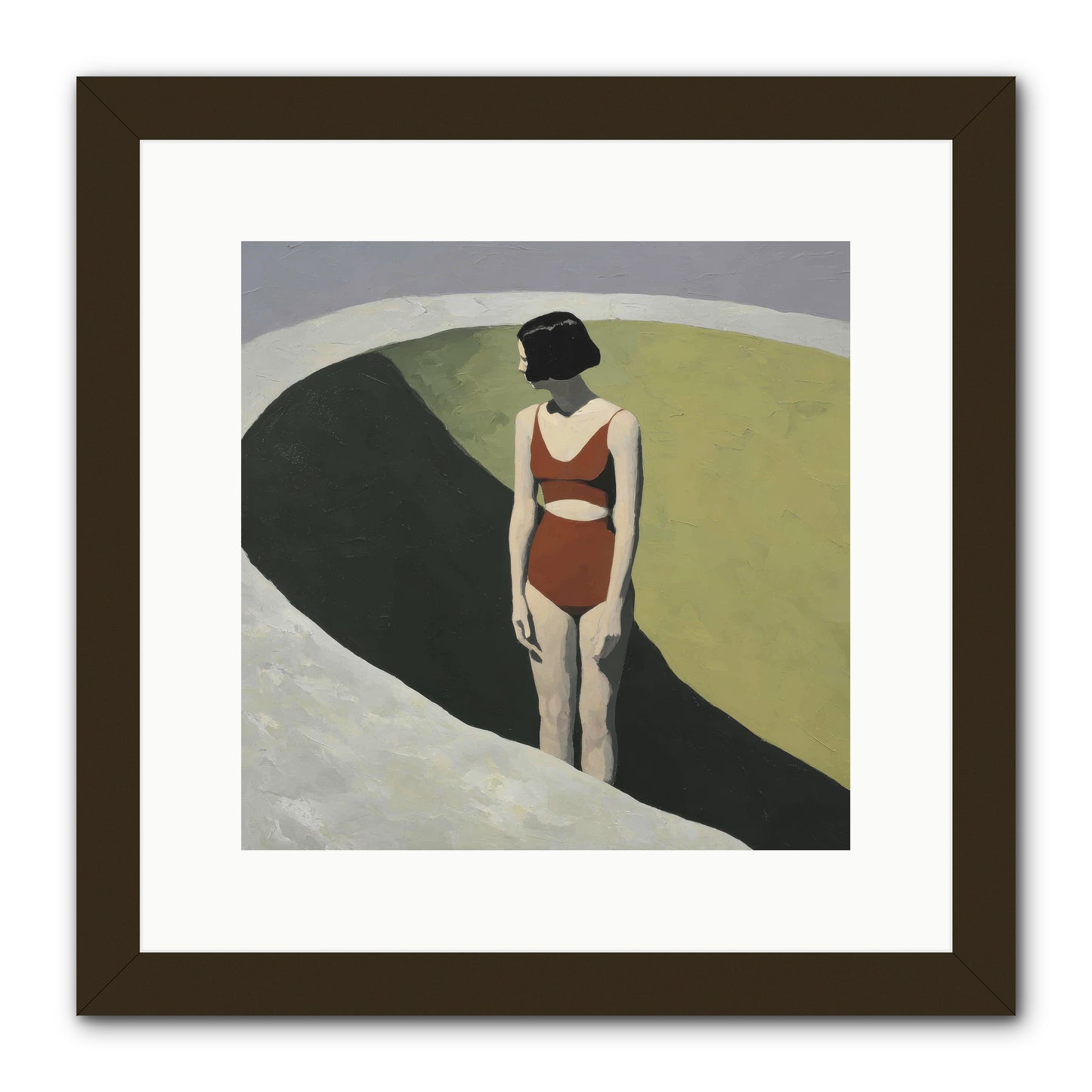 Where Solitude Meets Certainty -- Framed Print - Black 12x12