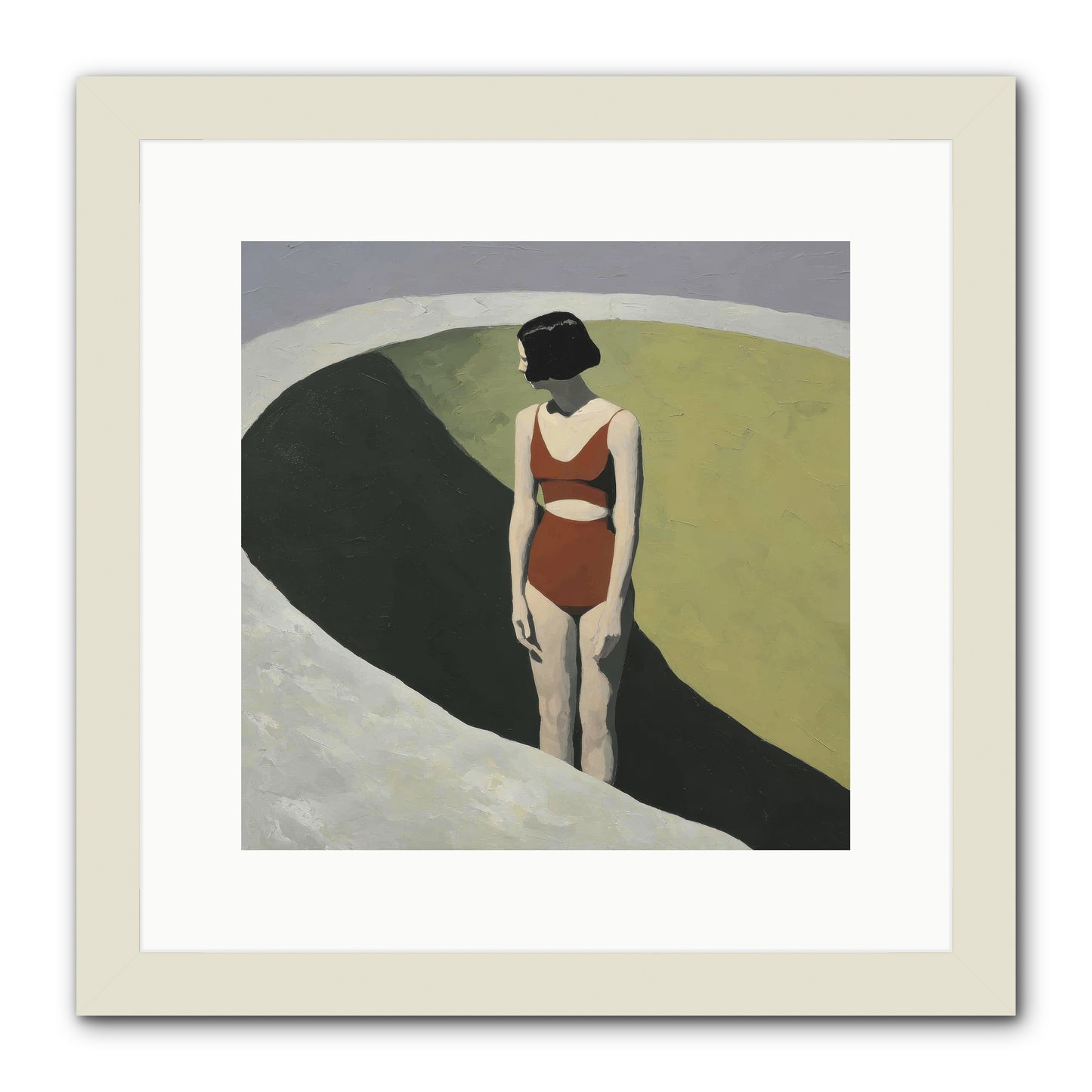 Where Solitude Meets Certainty -- Framed Print - White 12x12