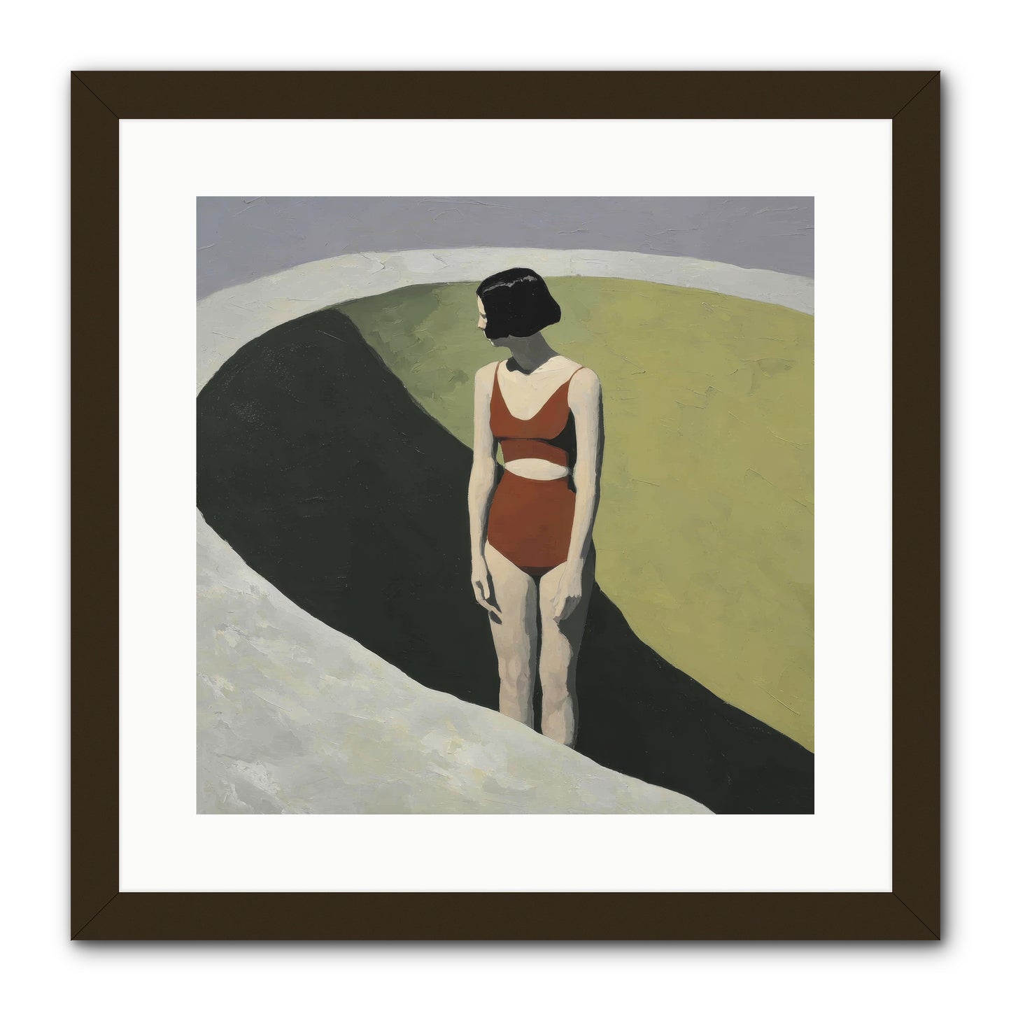 Where Solitude Meets Certainty -- Framed Print - Black 16x16