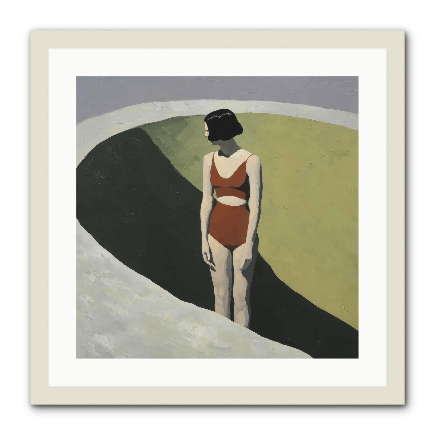 Where Solitude Meets Certainty -- Framed Print - White 20x20