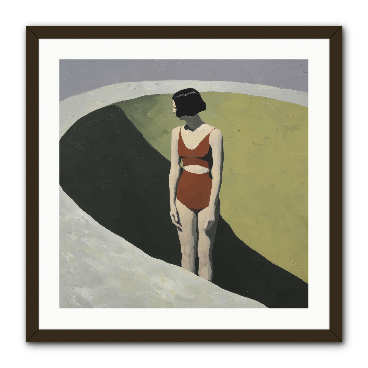 Where Solitude Meets Certainty -- Framed Print - Black 24x24