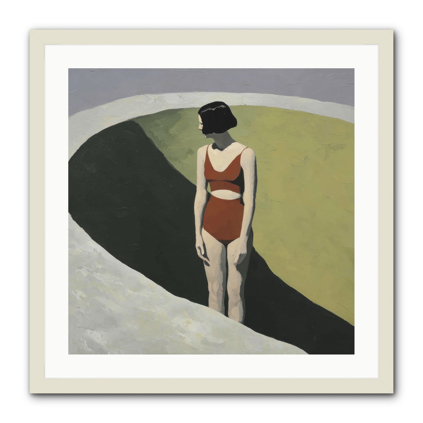 Where Solitude Meets Certainty -- Framed Print - White 24x24