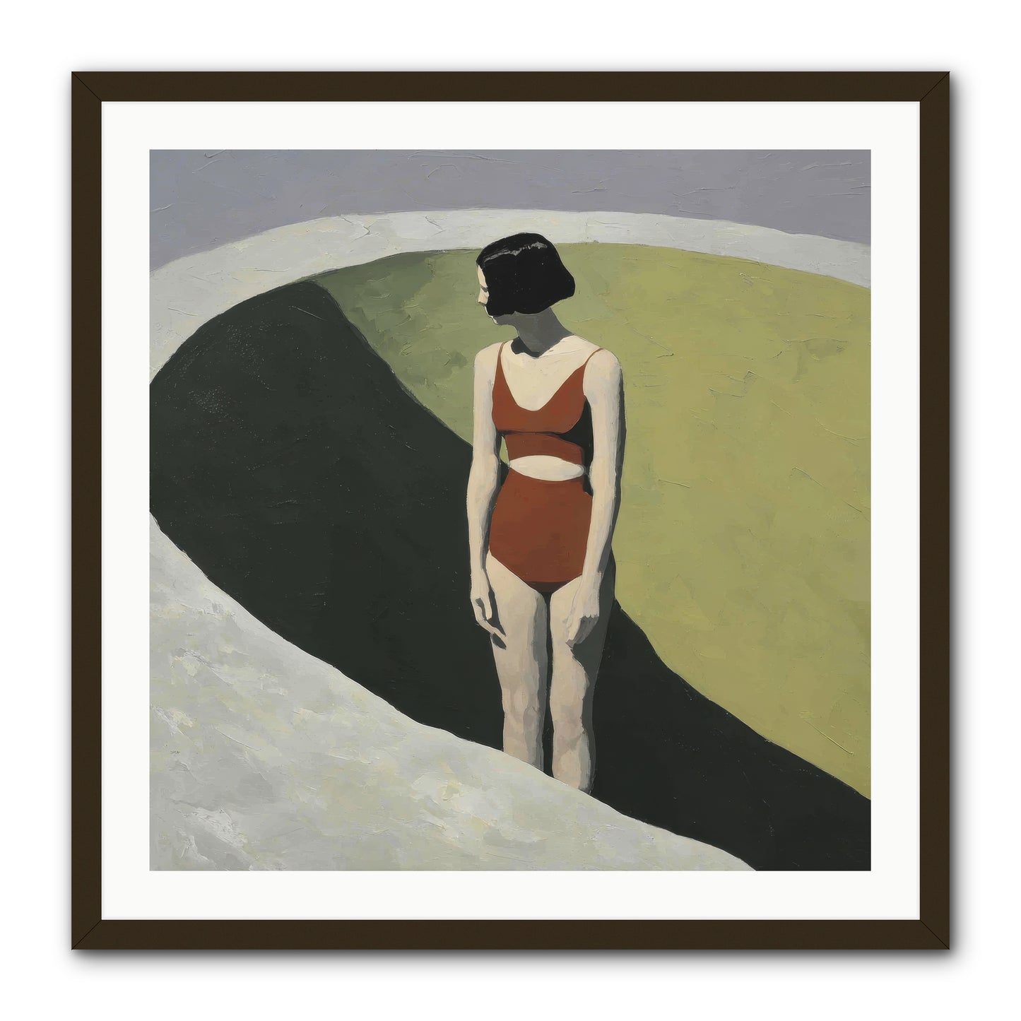 Where Solitude Meets Certainty -- Framed Print - Black 30x30