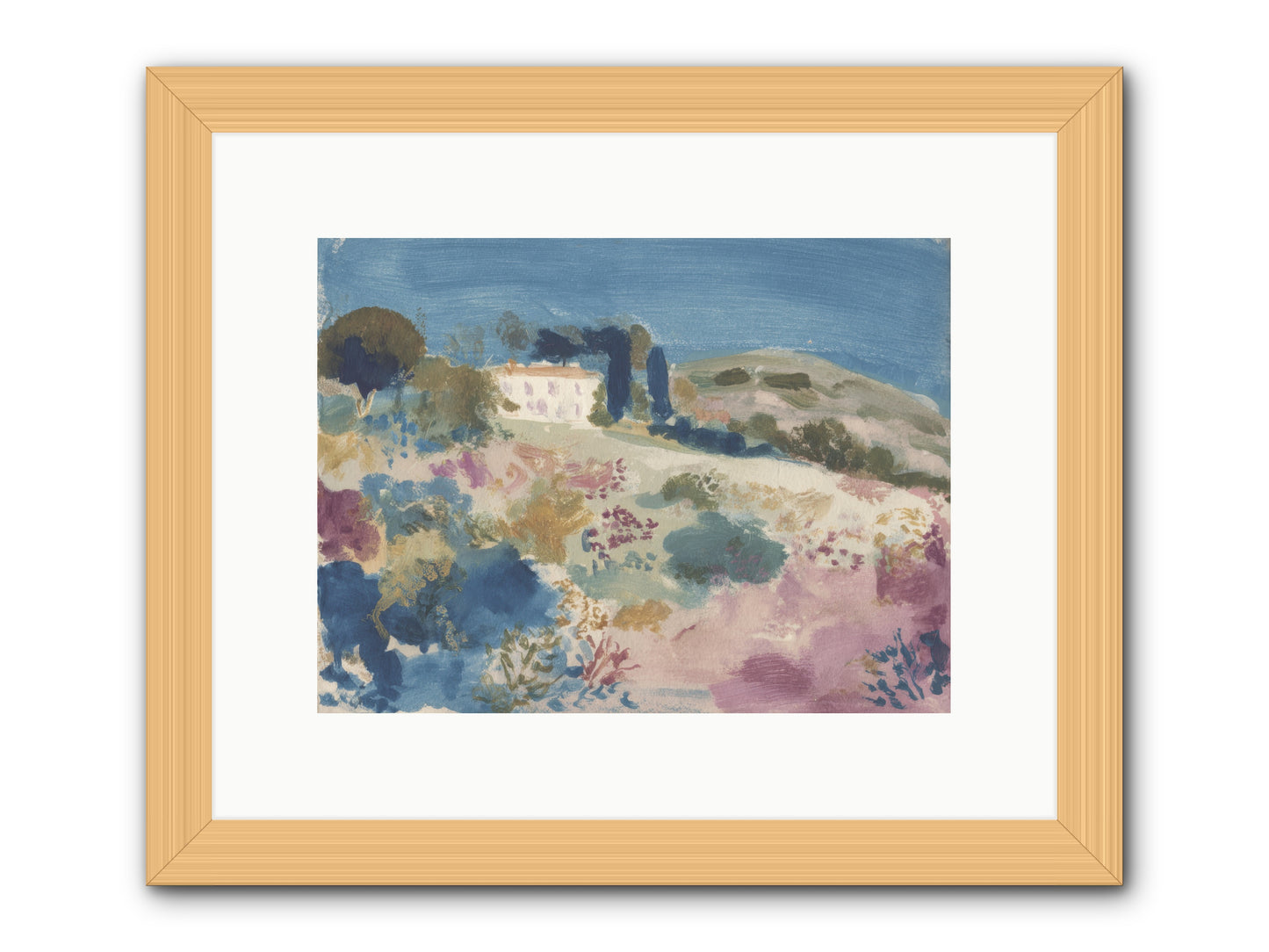 Where Summer Stayed -- Framed Print - Natural 12x9