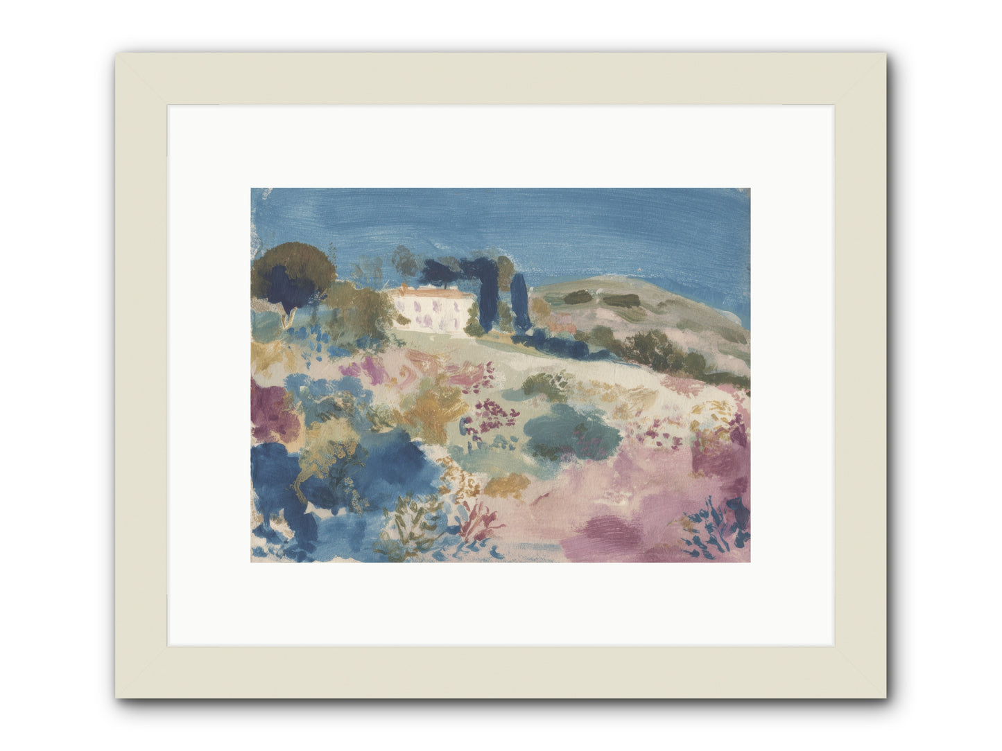 Where Summer Stayed -- Framed Print - White 12x9