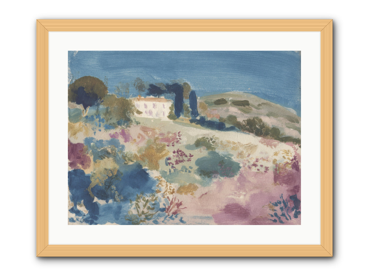 Where Summer Stayed -- Framed Print - Natural 24x18