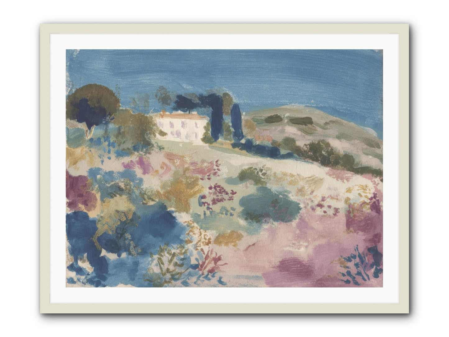 Where Summer Stayed -- Framed Print - White 40x30