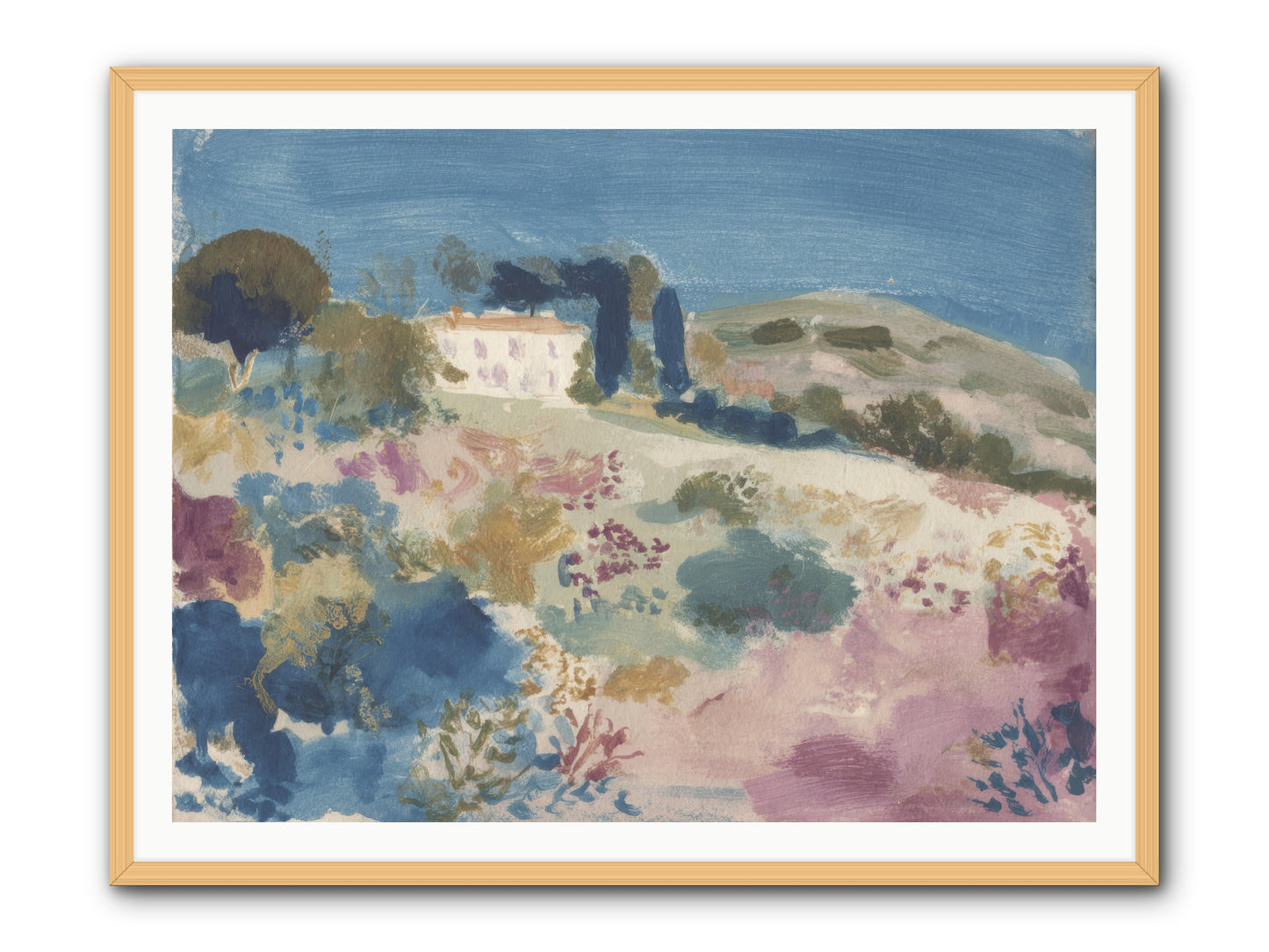 Where Summer Stayed -- Framed Print - Natural 48x36