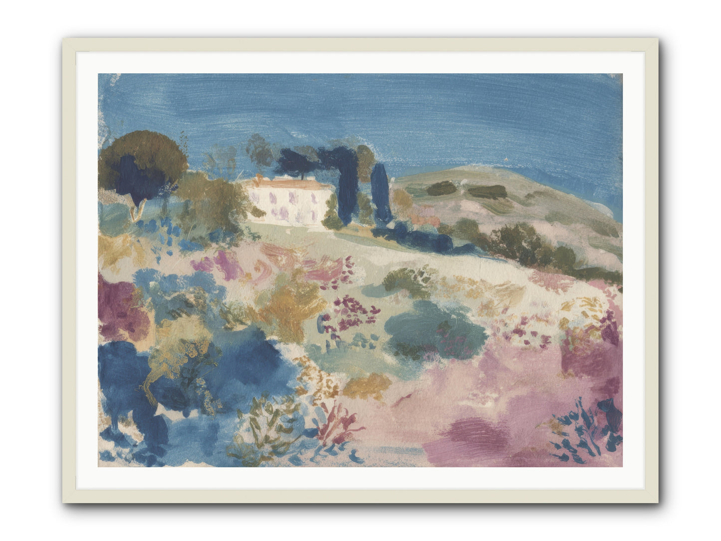 Where Summer Stayed -- Framed Print - White 48x36