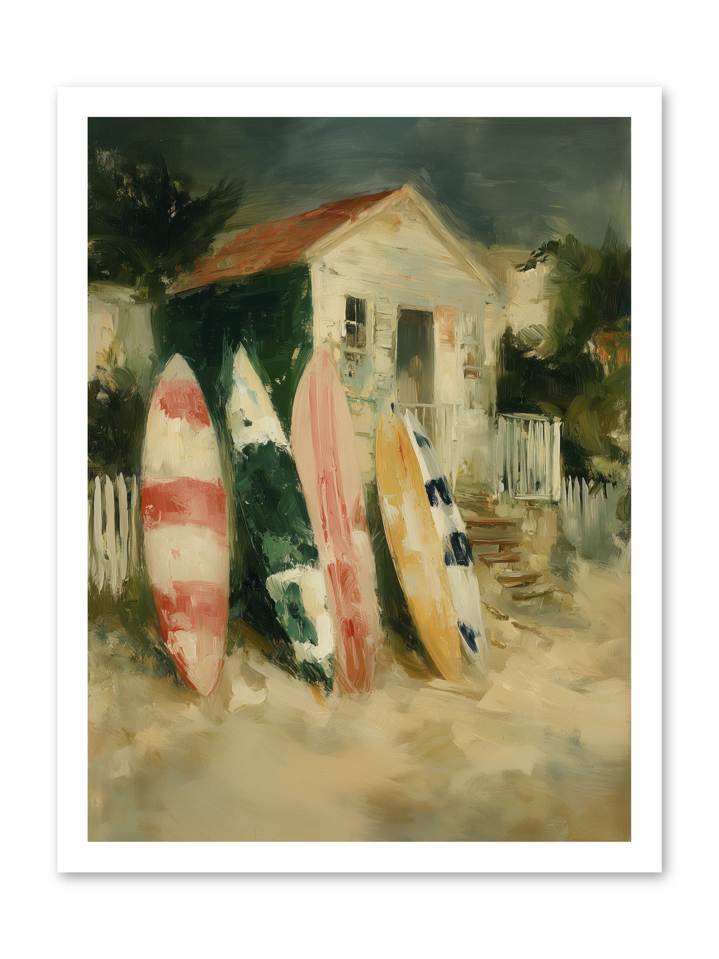 Where Surfers Rest -- Loose Canvas Print 18x24